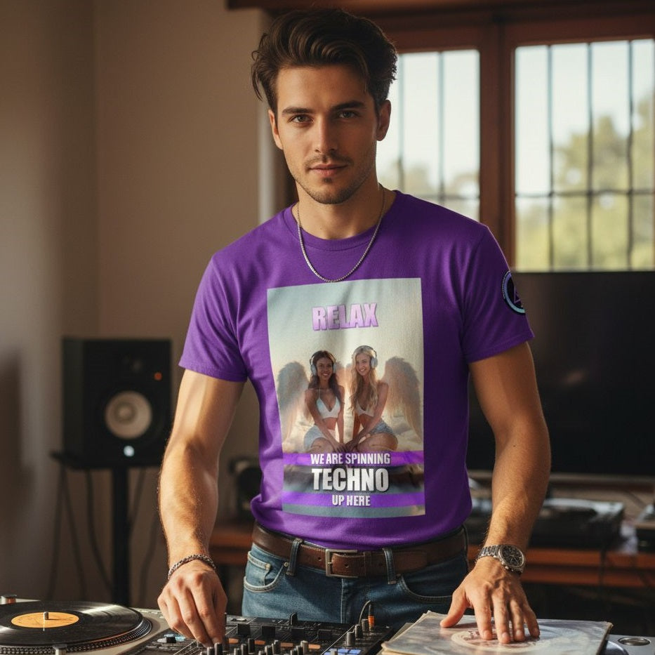 Heavenly Techno Angels T-Shirt | Cloud DJ Girls | Rave & EDM Lover Gift