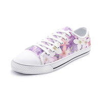Unisex Pastel Floral Low Top Sneakers