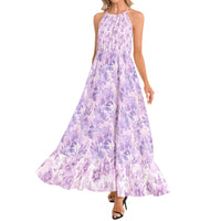 Lavender lilac maxi dress with romantic boho style, elegant summer purple floral dress featuring a flowing silhouette perfect for special occasions and warm-weather events