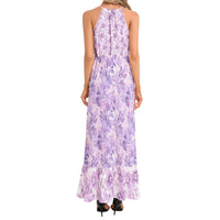 Lavender lilac maxi dress with romantic boho style, elegant summer purple floral dress featuring a flowing silhouette perfect for special occasions and warm-weather events