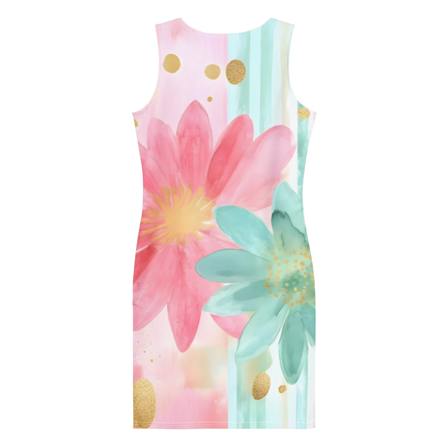 Mint Floral Dress Elegant Bodycon Mini Dress 1_6