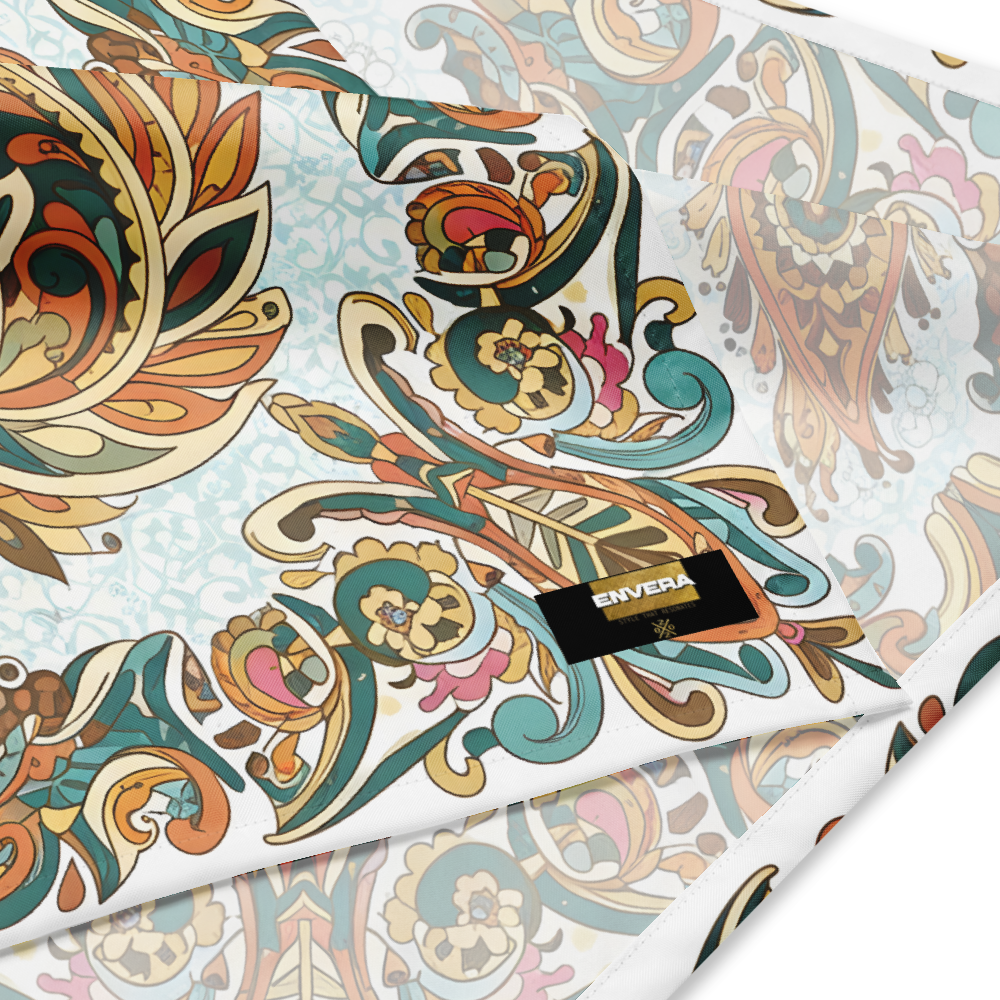 Elegant and versatile bandana with paisley pattern | soft fabric, eco-friendly, perfect for boho, vintage, or casual styles.