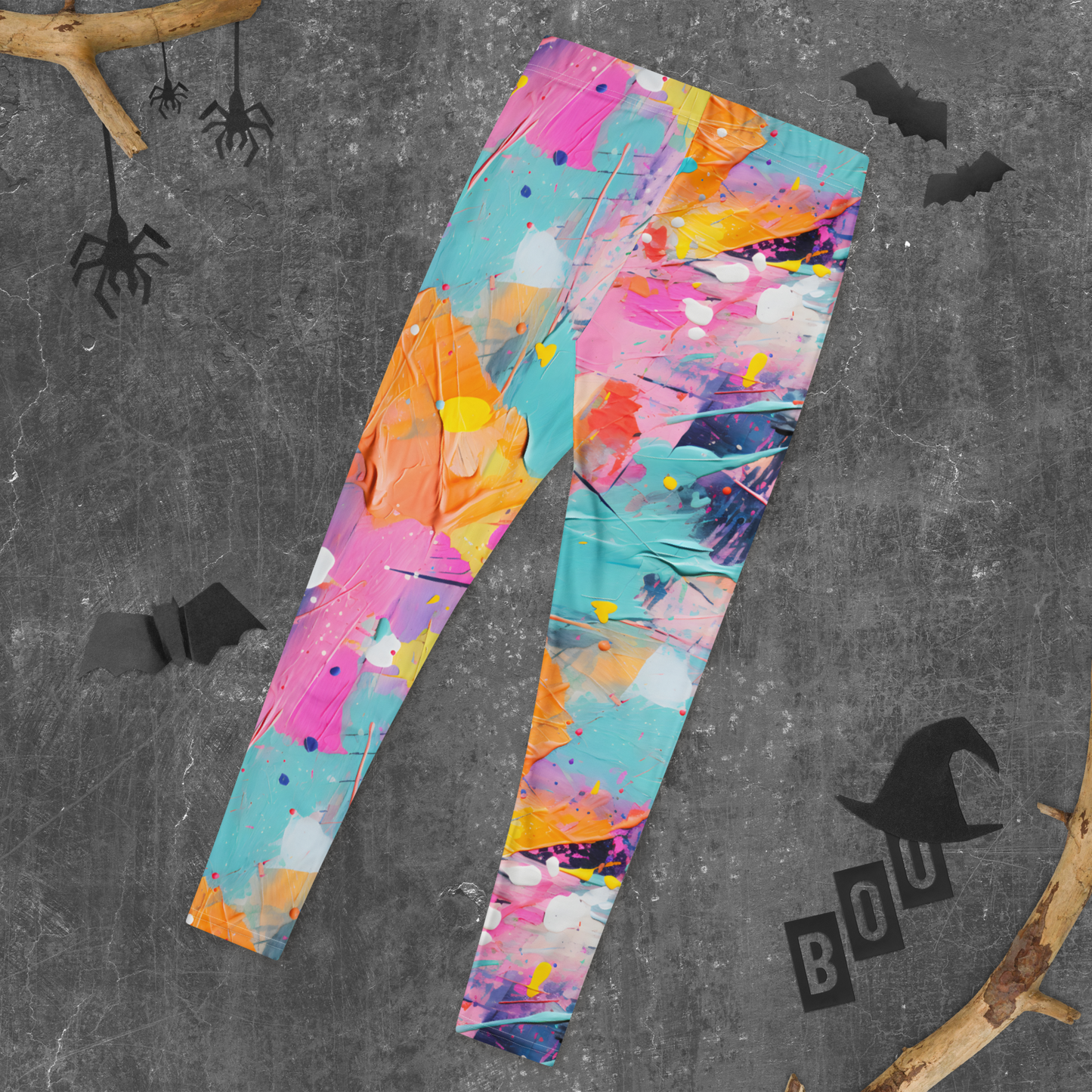 Vivid Paint Splatter Leggings – Colorful Streetwear Leggings for Bold Personalities | Vibrant Festival & Gym Leggings