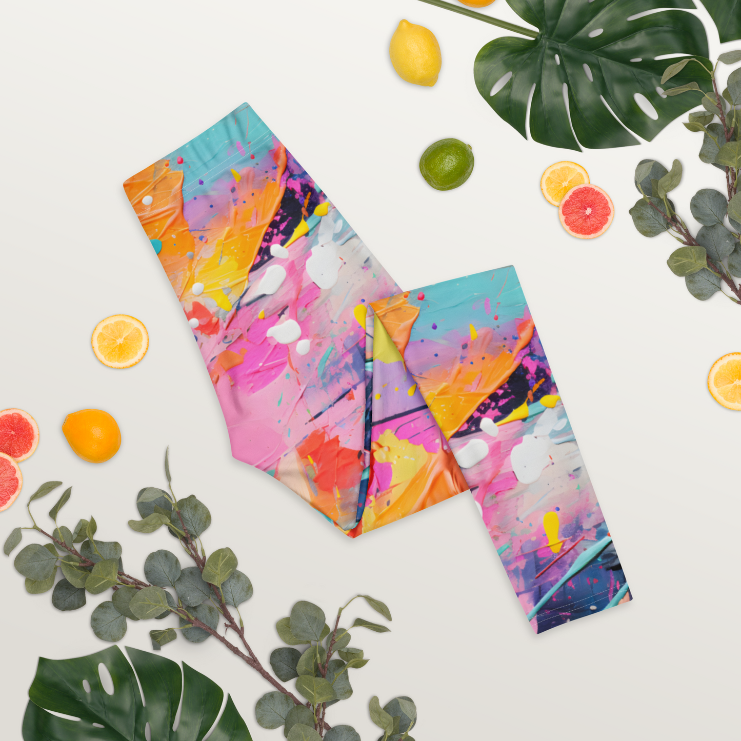 Vivid Paint Splatter Leggings – Colorful Streetwear Leggings for Bold Personalities | Vibrant Festival & Gym Leggings