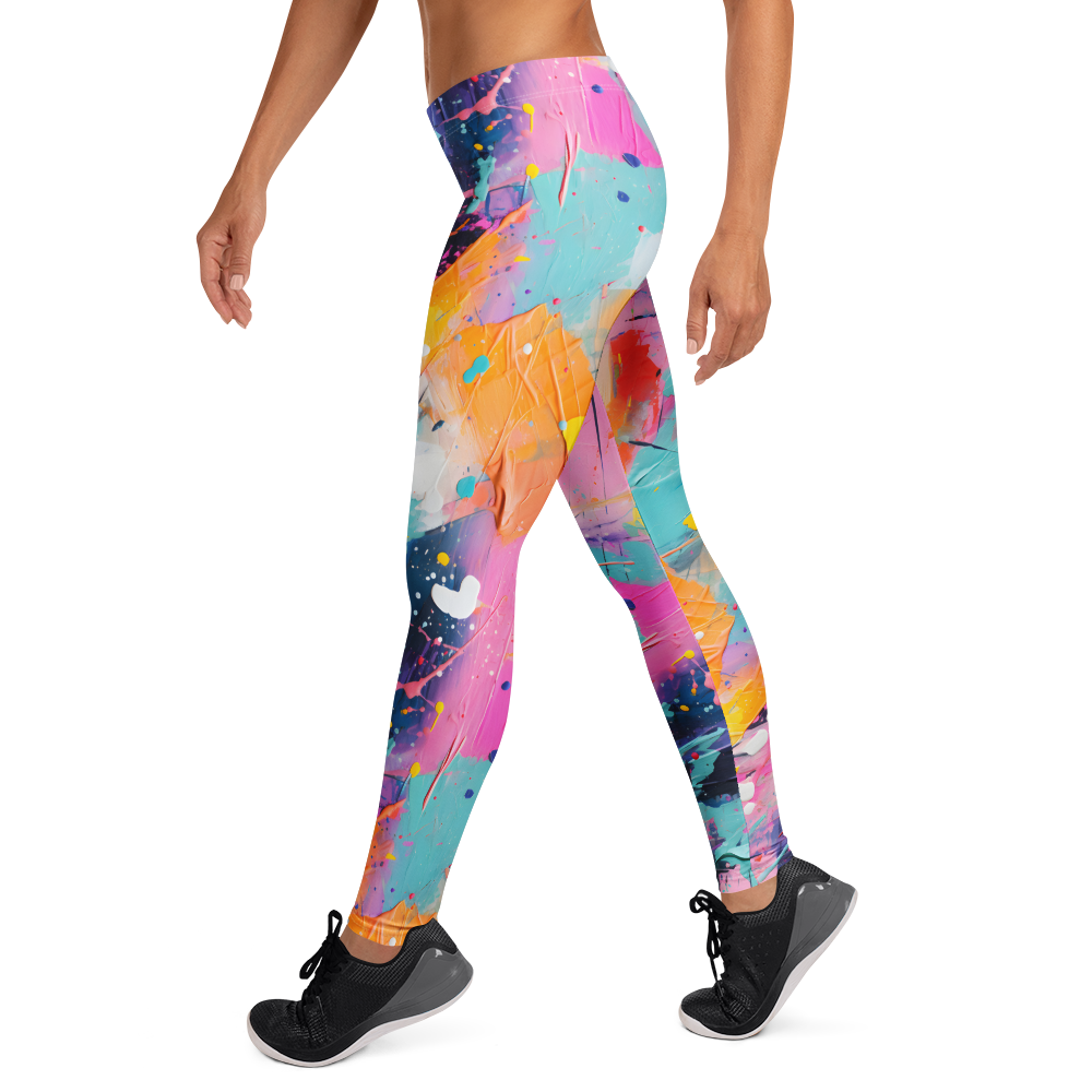 Vivid Paint Splatter Leggings – Colorful Streetwear Leggings for Bold Personalities | Vibrant Festival & Gym Leggings