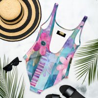 Watercolor Floral One-Piece Swimwear