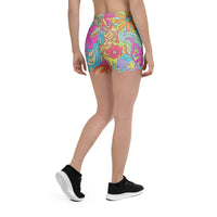 Women's Retro Floral Sports Shorts