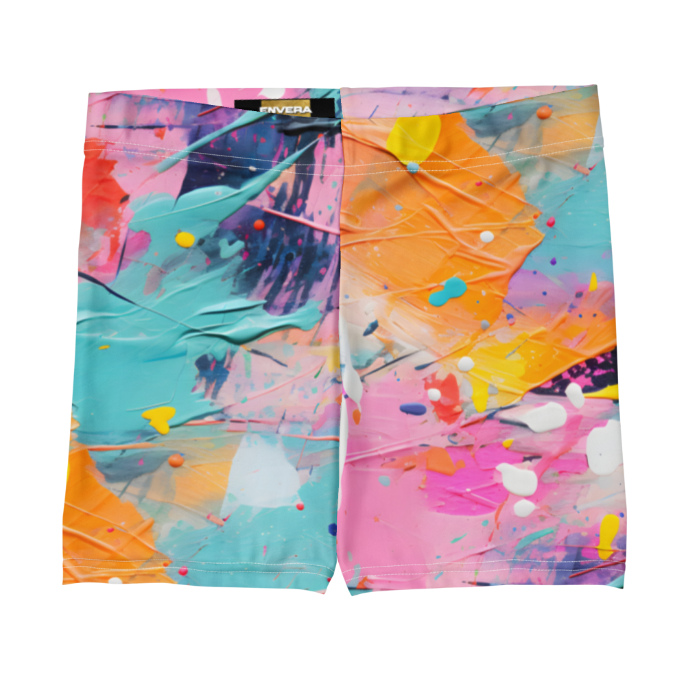 Vivid Paint Splatter Women’s Shorts – Bold street-art design with vibrant splashes