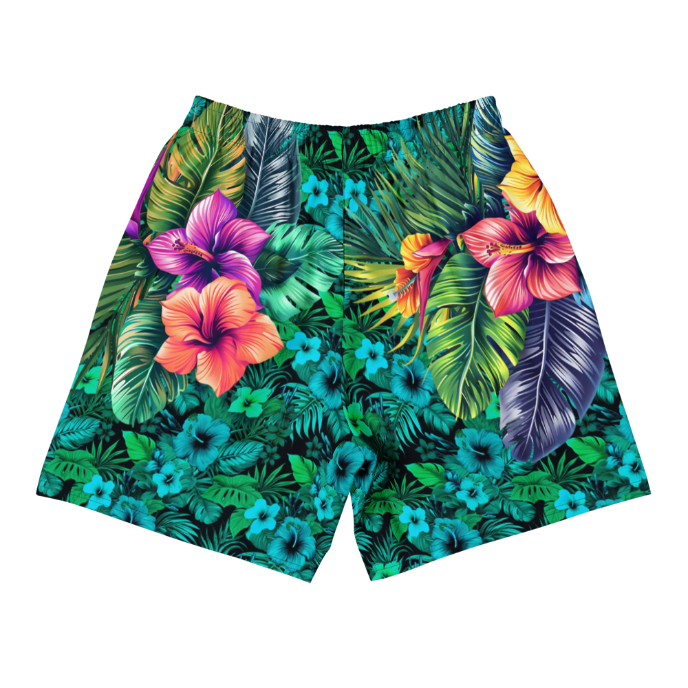 Tropical Tiki Performance Shorts – Built for Motion. Inspired by the Islands. Hawaiian Tiki Print Workout Shorts