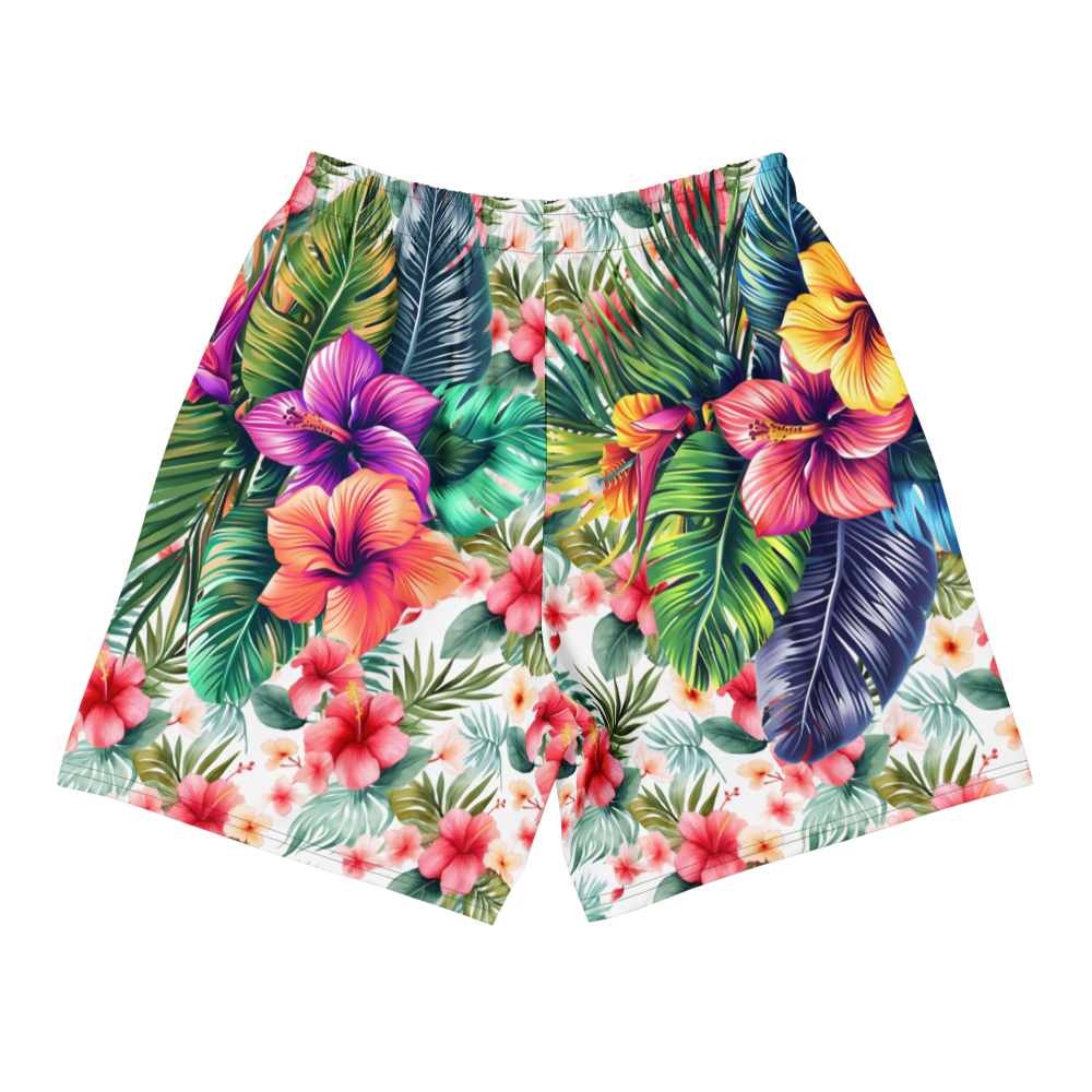 Tropical Tiki Performance Shorts – Built for Motion. Inspired by the Islands. Hawaiian Tiki Print Workout Shorts