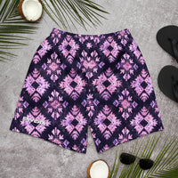 Boho Tribal Amethyst Long Sports Shorts