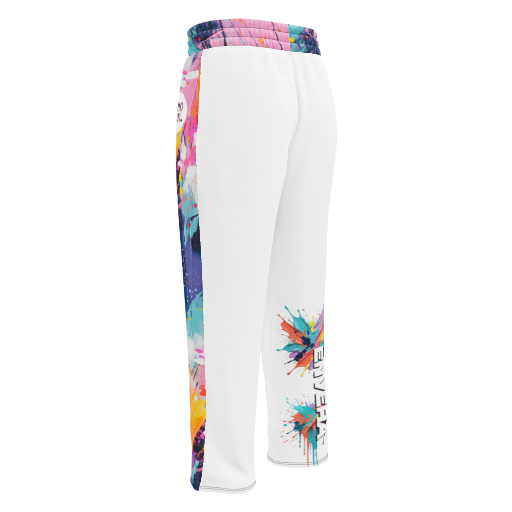 VIVID SOUL paint splatter wide-leg joggers - colorful streetwear for bold personalities | Vibrant Unisex Joggers