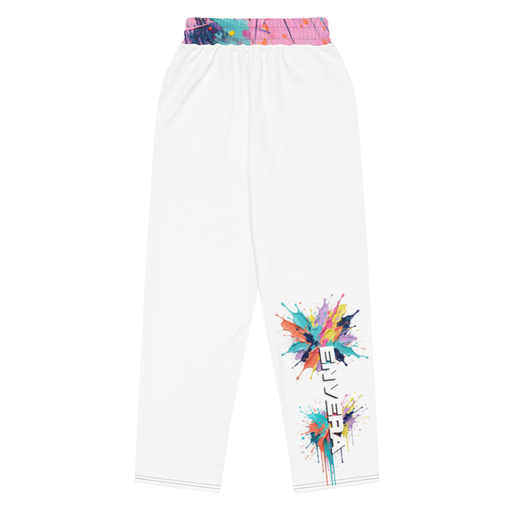 VIVID SOUL paint splatter wide-leg joggers - colorful streetwear for bold personalities | Vibrant Unisex Joggers