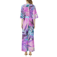 Color Block Tropical Summer Jumpsuit