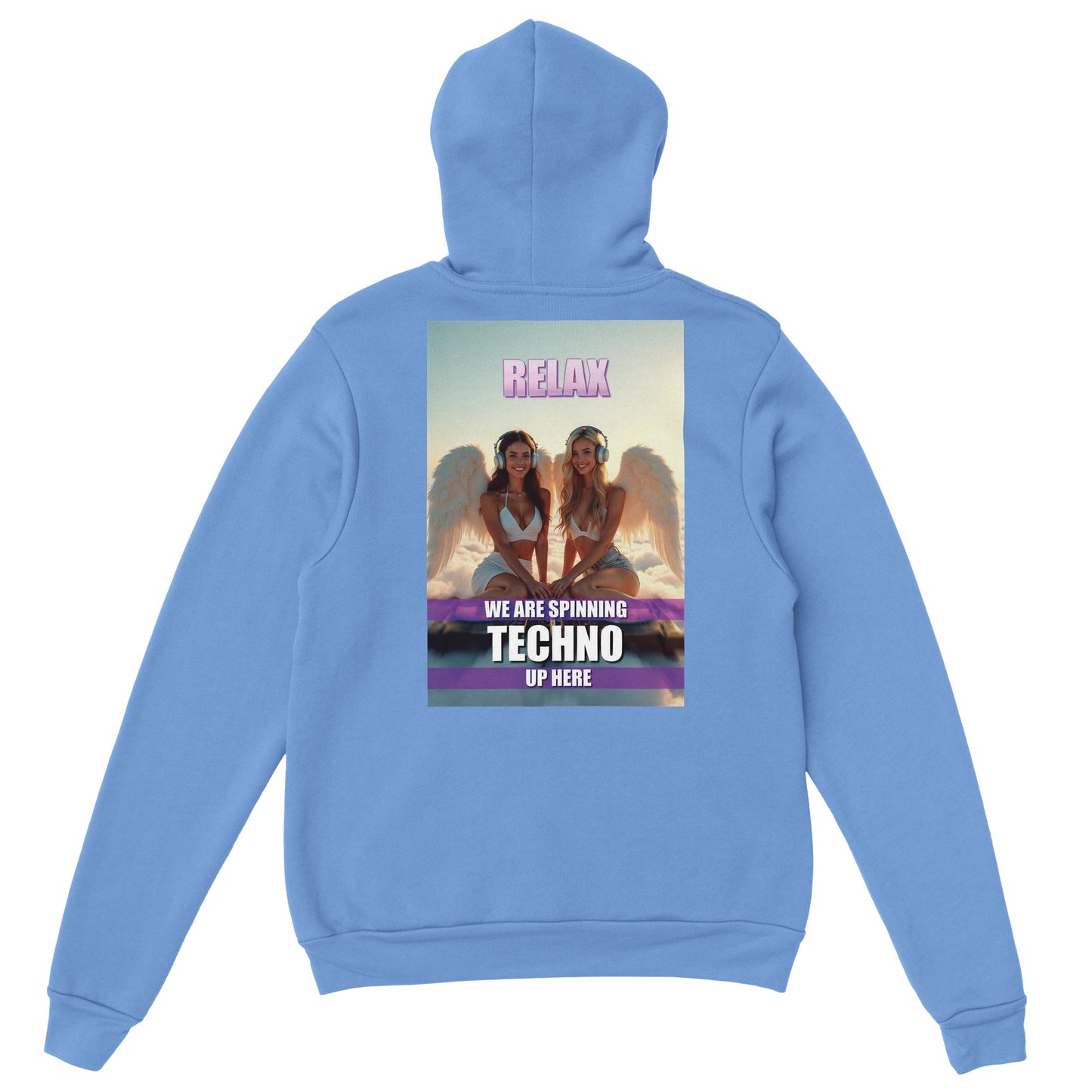 V - Heavenly Techno Angels Hoodie | Cloud DJ Girls | Rave & EDM Lover Gift