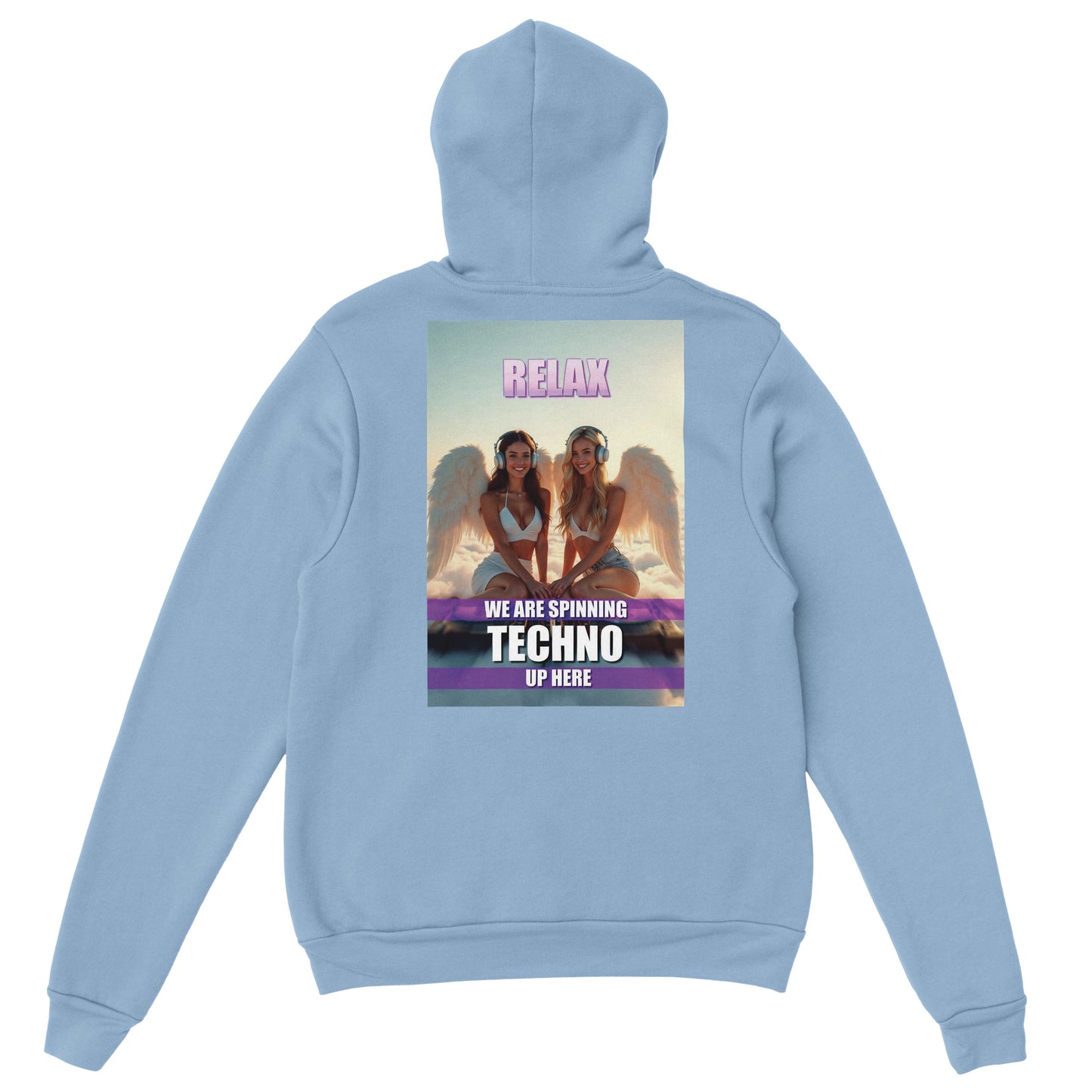 V - Heavenly Techno Angels Hoodie | Cloud DJ Girls | Rave & EDM Lover Gift