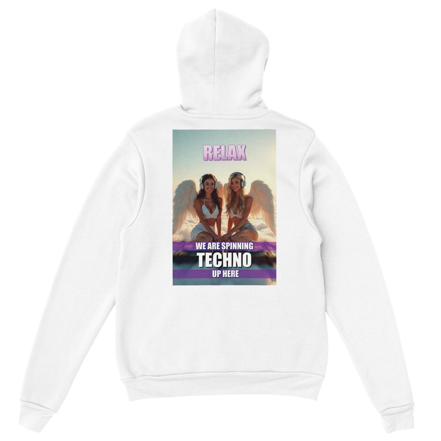 V - Heavenly Techno Angels Hoodie | Cloud DJ Girls | Rave & EDM Lover Gift