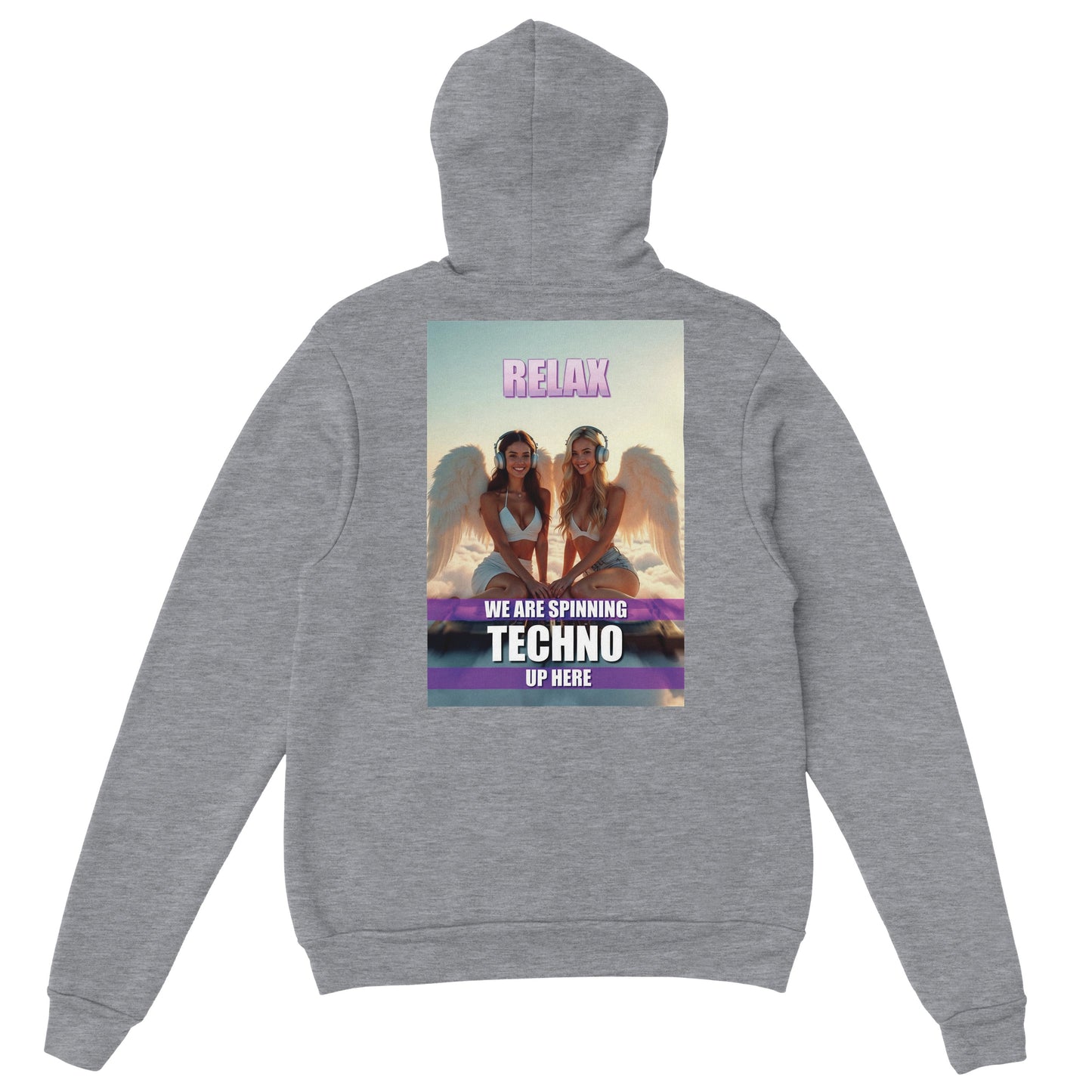 V - Heavenly Techno Angels Hoodie | Cloud DJ Girls | Rave & EDM Lover Gift