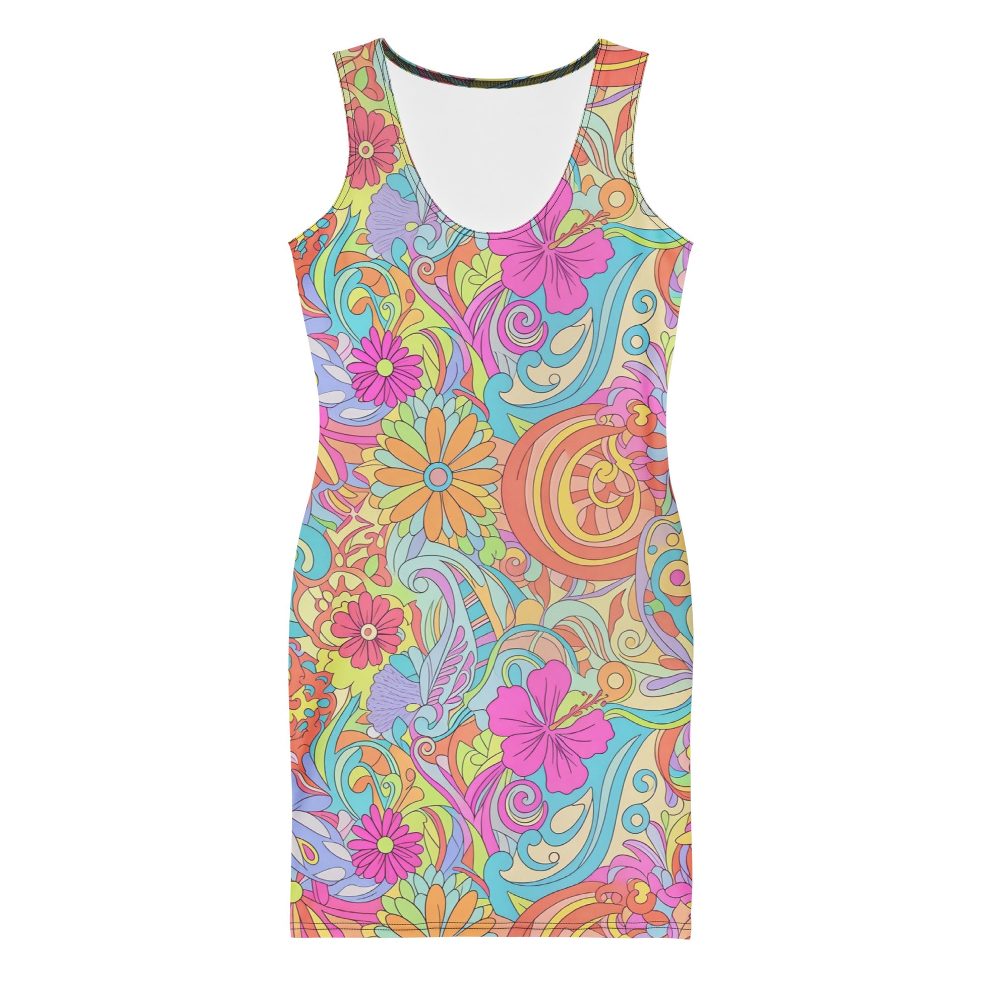 envera-colorful-turquoise-bodycon-dress