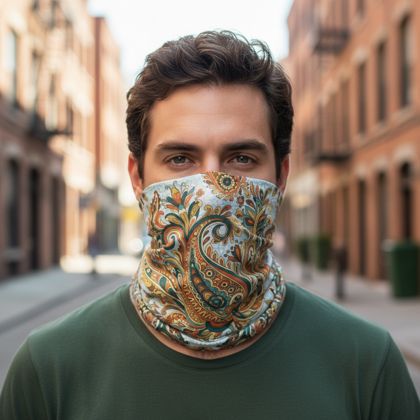 Elegant and versatile bandana with paisley pattern | soft fabric, eco-friendly, perfect for boho, vintage, or casual styles.