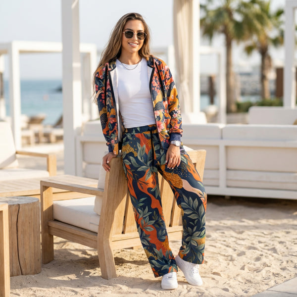 VIBRANT REBEL Floral Camouflage Unisex Weite Jogginghose, gewagte Streetwear-Jogginghose, farbenfrohes Camo-Design