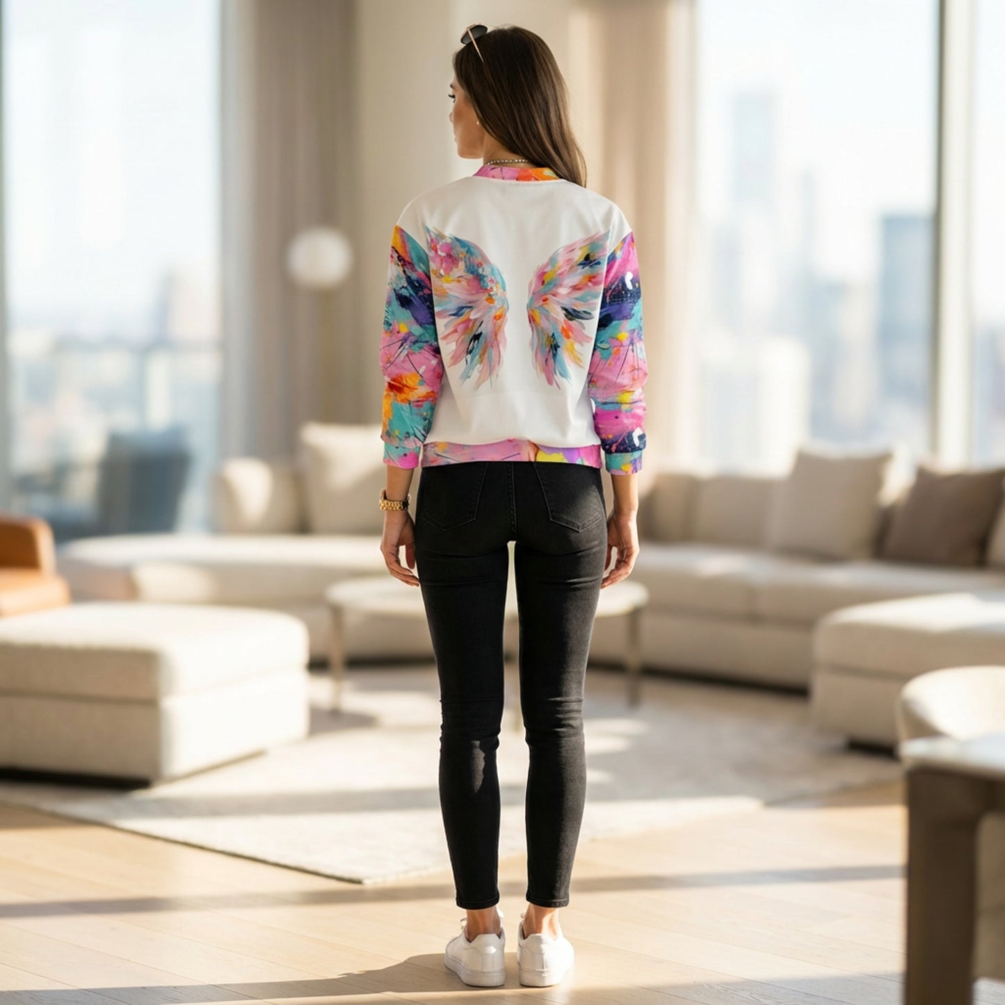 VIVID SOUL Unisex Bomber Jacket | Paint Splatter Jacket | Colorful streetwear for bold personalities