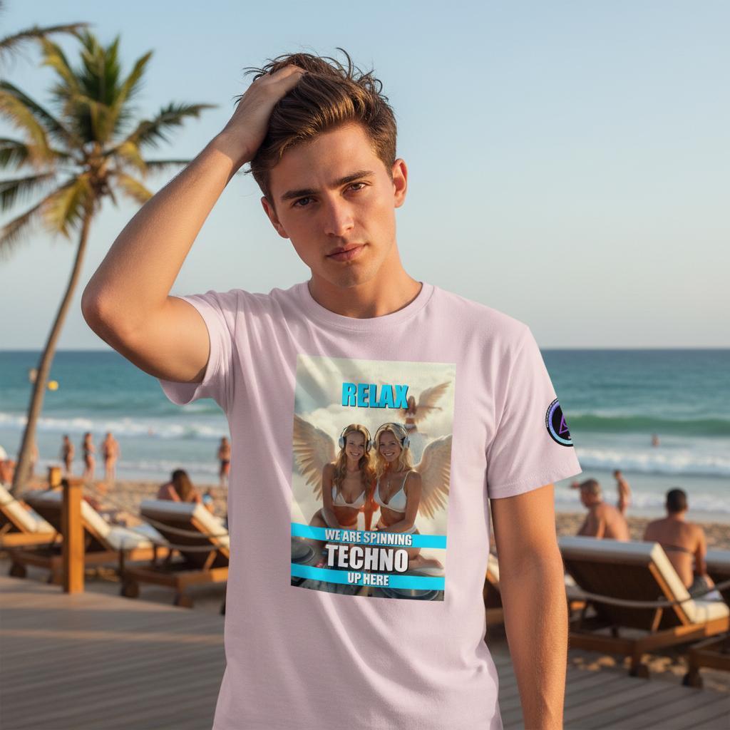 Heavenly Techno Angels T-Shirt | Cloud DJ Girls | Rave & EDM Lover Gift