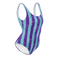 purple-blue-striped-one-piece-swimsuit