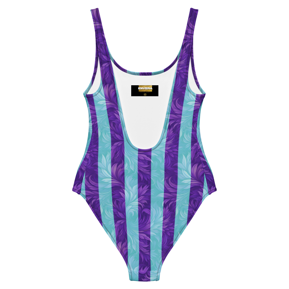 purple-blue-striped-one-piece-swimsuit